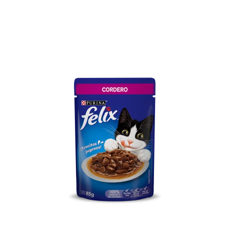 comida para gato felix classic sabor cordero